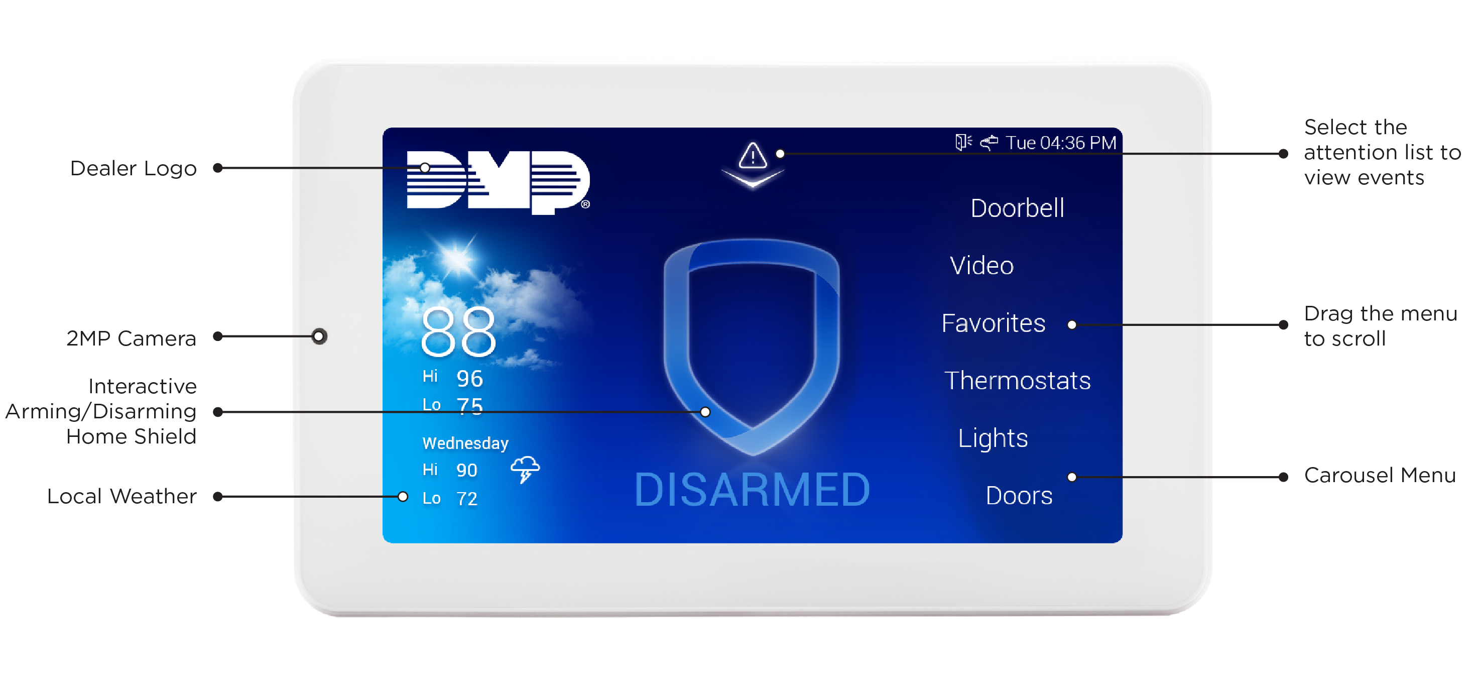 8860 7-Inch Touchscreen Keypad | 7-Inch Graphic Touchscreen Keypad